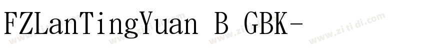 FZLanTingYuan B GBK字体转换